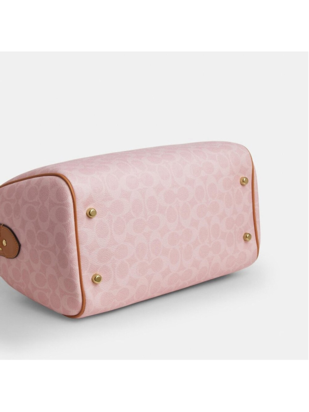 NEW Authentic Coach Large Rowan Satchel In Pink Signature Canvas With Charms NWT - Picture 5 of 12